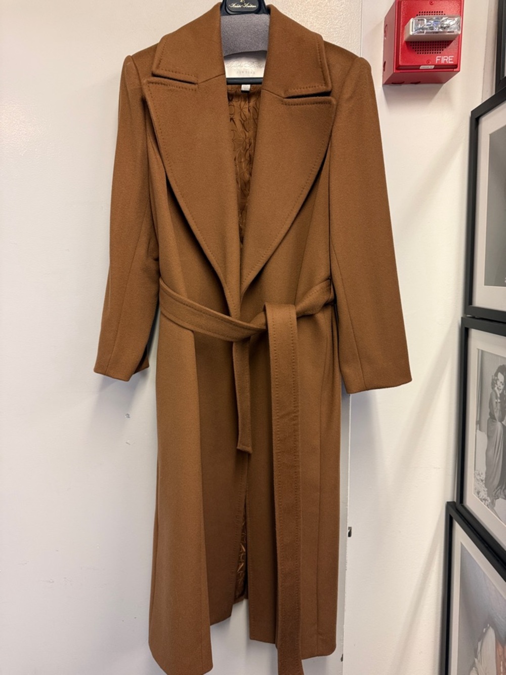 Brooks Brothers Camel Brown Long Belted Coat